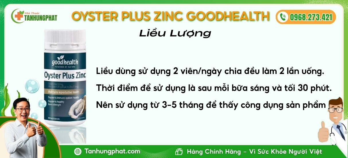 Cách dùng tinh chất hàu Oyster Plus Zinc