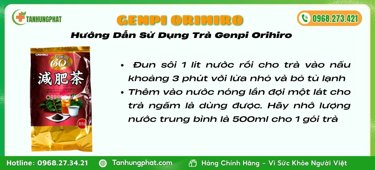 Hướng Dẫn Sử Dụng Trà Genpi Orihiro