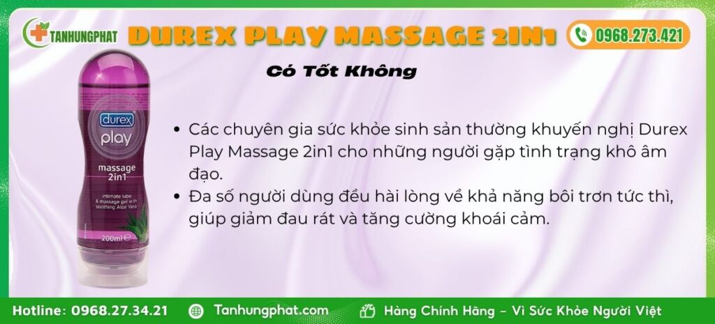 Durex play massage 2in1 Có Tốt Không