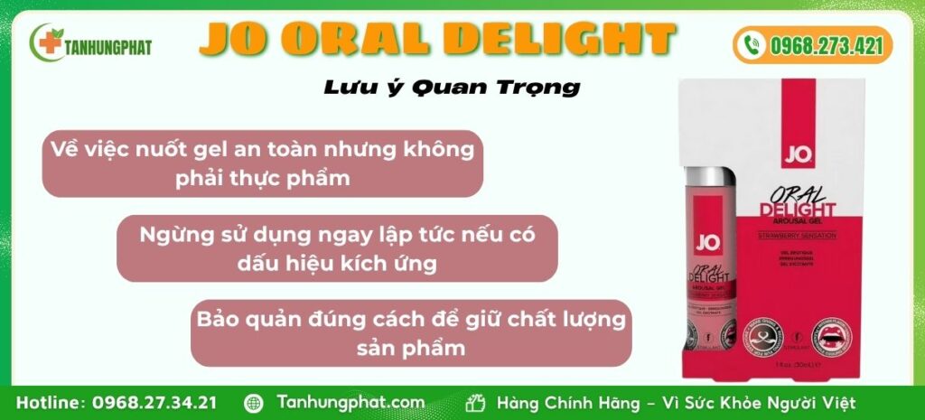 Lưu ý Quan Trọng Jo Oral Delight