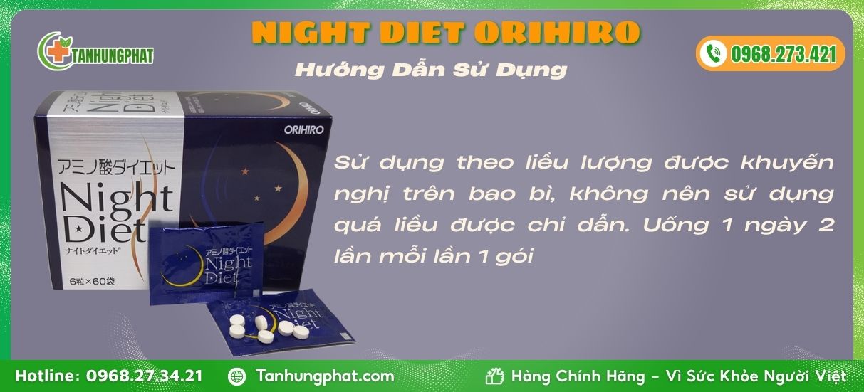 Hướng Dẫn Sử Dụng Viên Uống Night Diet Orihiro