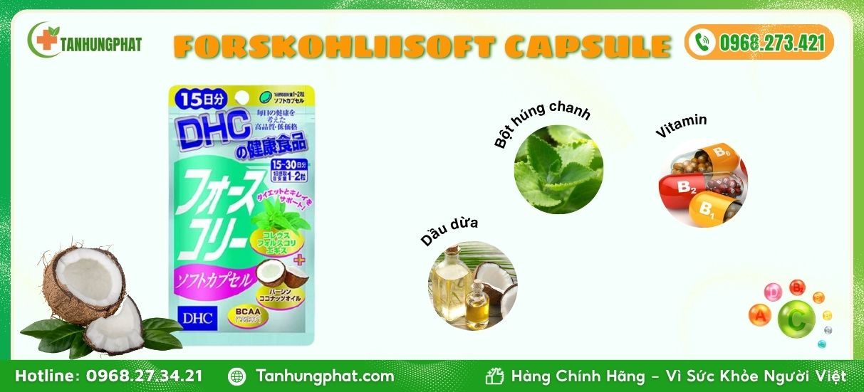 Thành Phần Viên uống DHC Forskohlii Soft Capsule