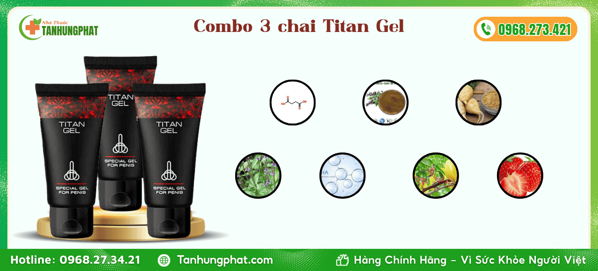 Ảnh Combo 3 chai Titan Gel