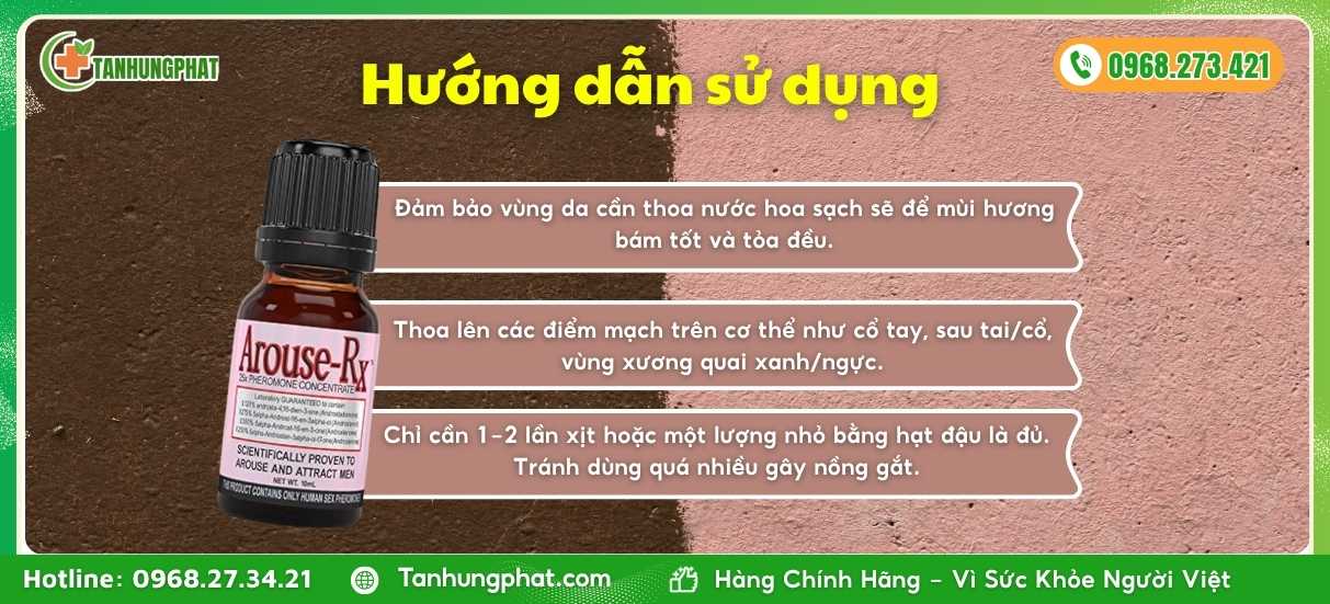 Cách sử dụng nước hoa Arouse Rx Women