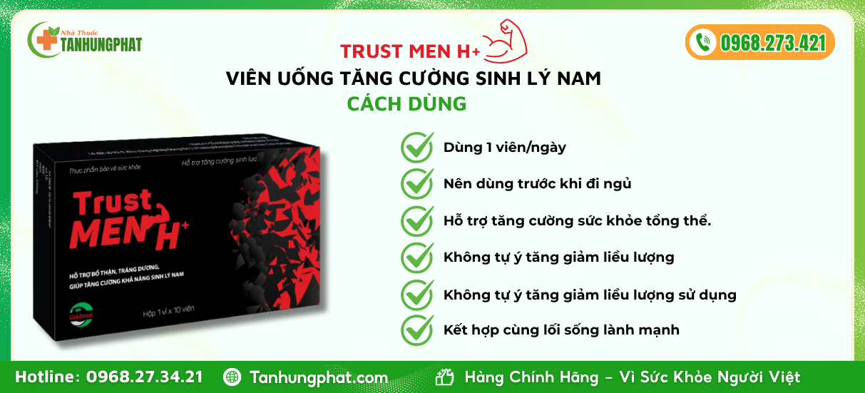Hướng dẫn sử dụng và thông tin về Trust Men H+
