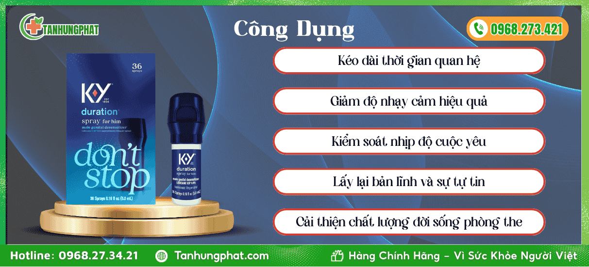 Công Dụng Durex KY Duration Spray