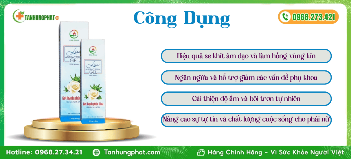 Công Dụng Gel Lisa Se Khít Âm Đạo