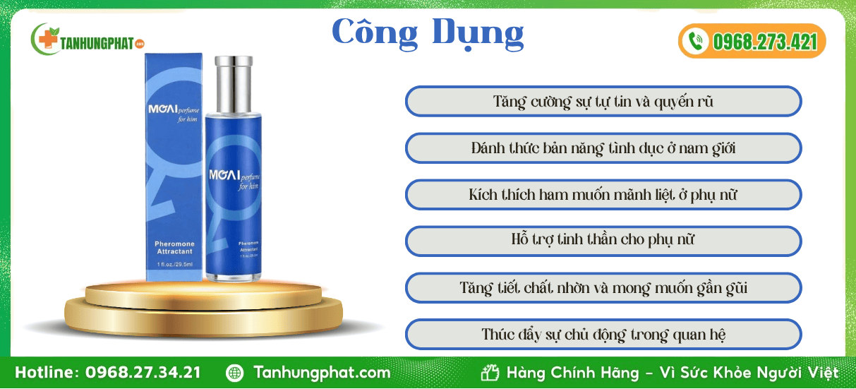 Công Dụng Moai Pheromone for Him