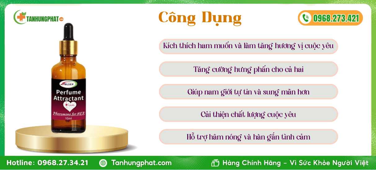 Công Dụng nước hoa Perfume Attractant Women