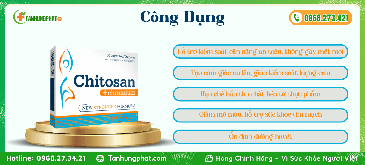 Công dụng Chitosan Chromium