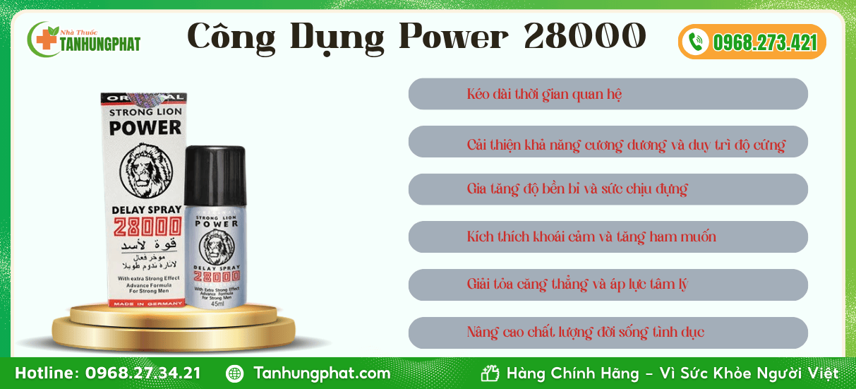 Công dụng Power 28000