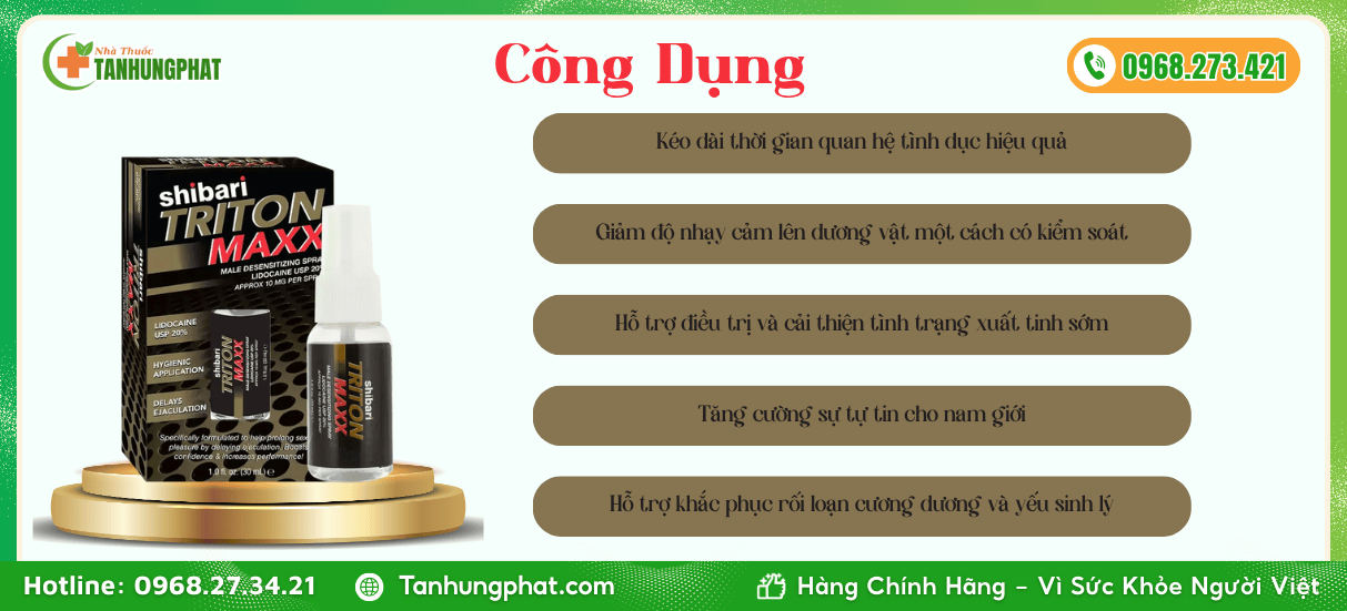 Công dụng Shibari Triton Maxx