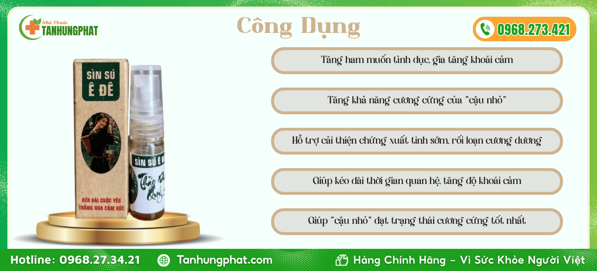 Công dụng Sìn Sú Ê Đê