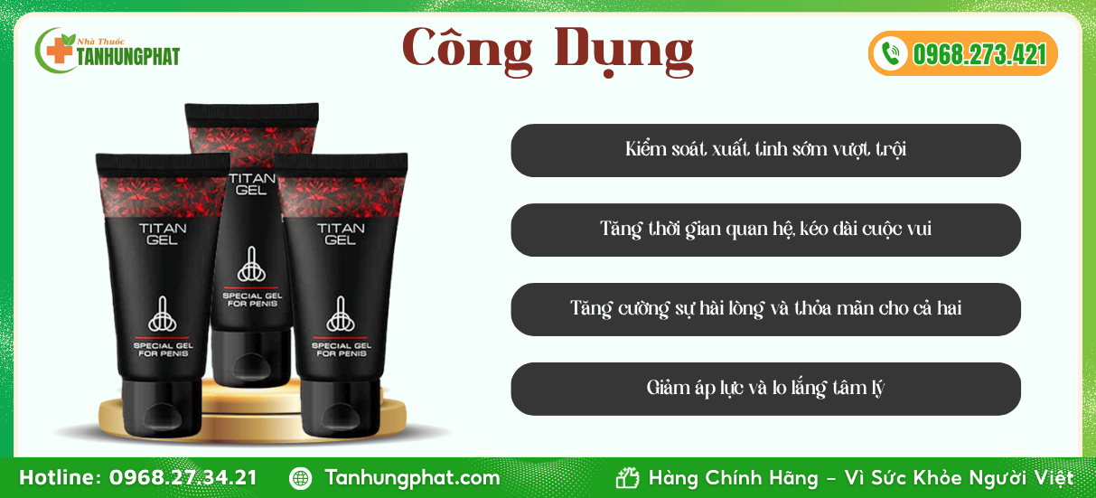 Công dụng Titan Gel 