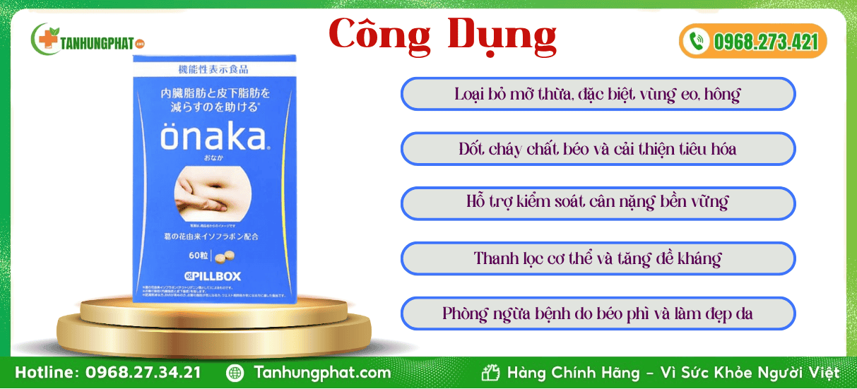 Công dụng Viên uống Onaka