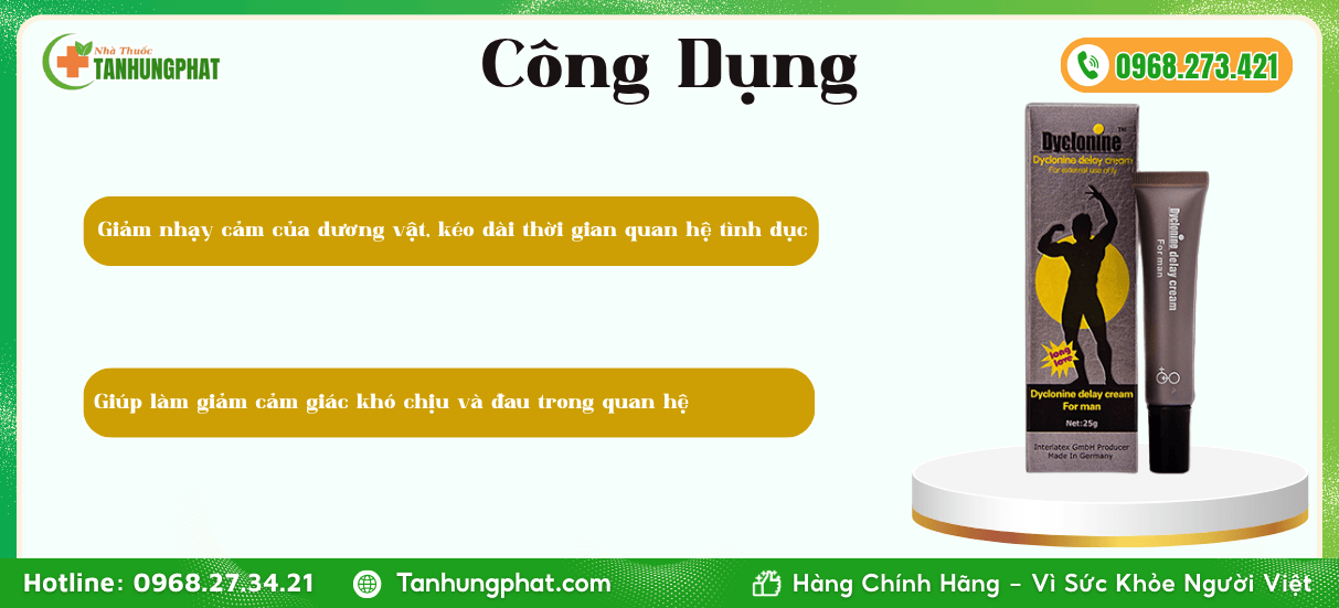 Công dụng chính Gel Dyclonine