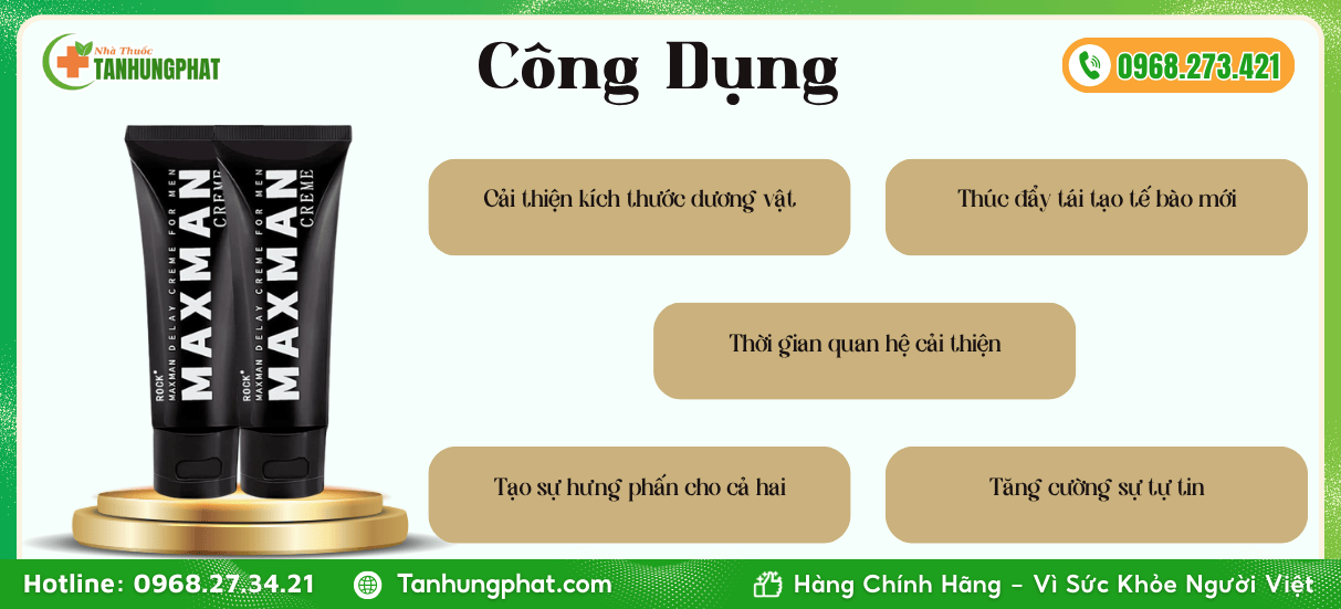 Công dụng của Maxman