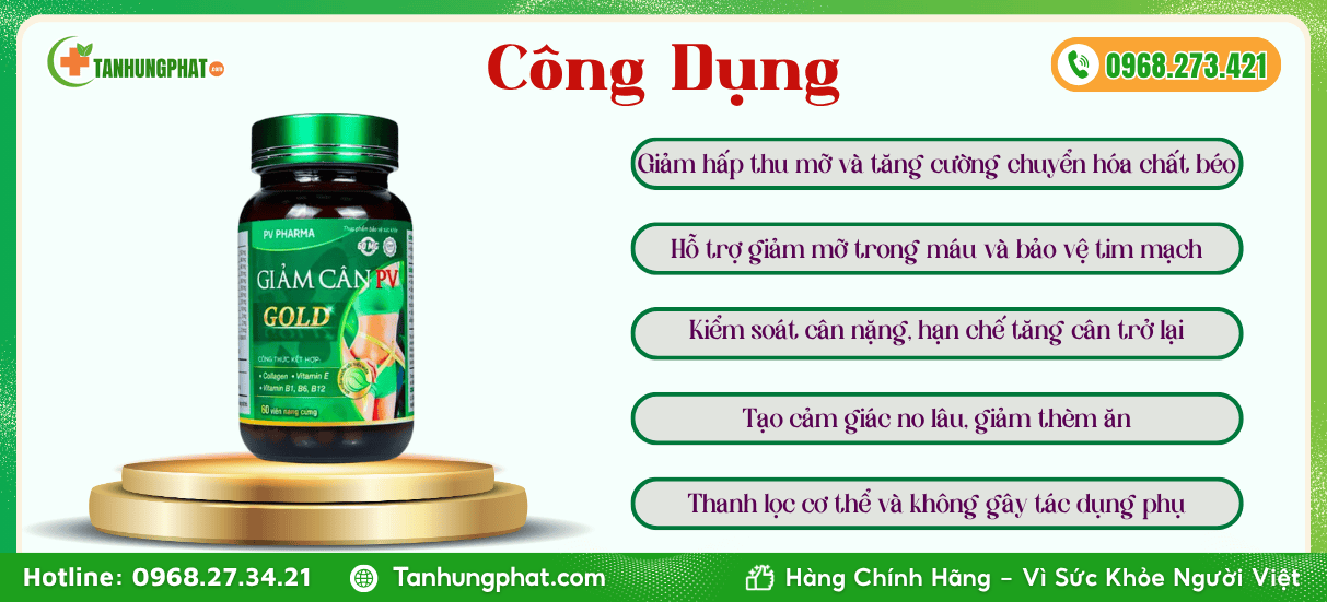 Công dụng giảm cân PV