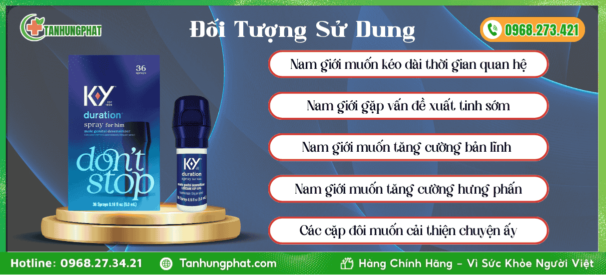 Đối Tượng Sử Dung Durex KY Duration Spray