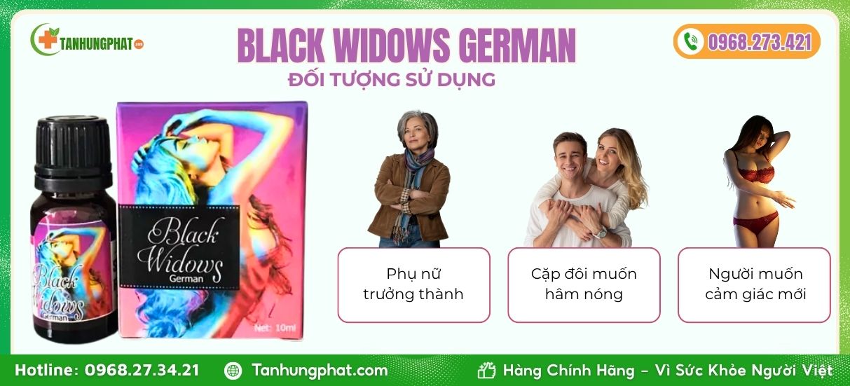 Đối tượng sử dụng Nước uống kích thích Black Widows German