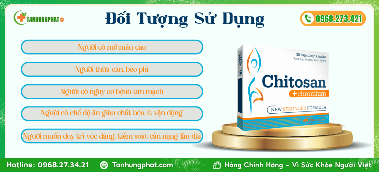 Đối tượng sử dụng Chitosan Chromium