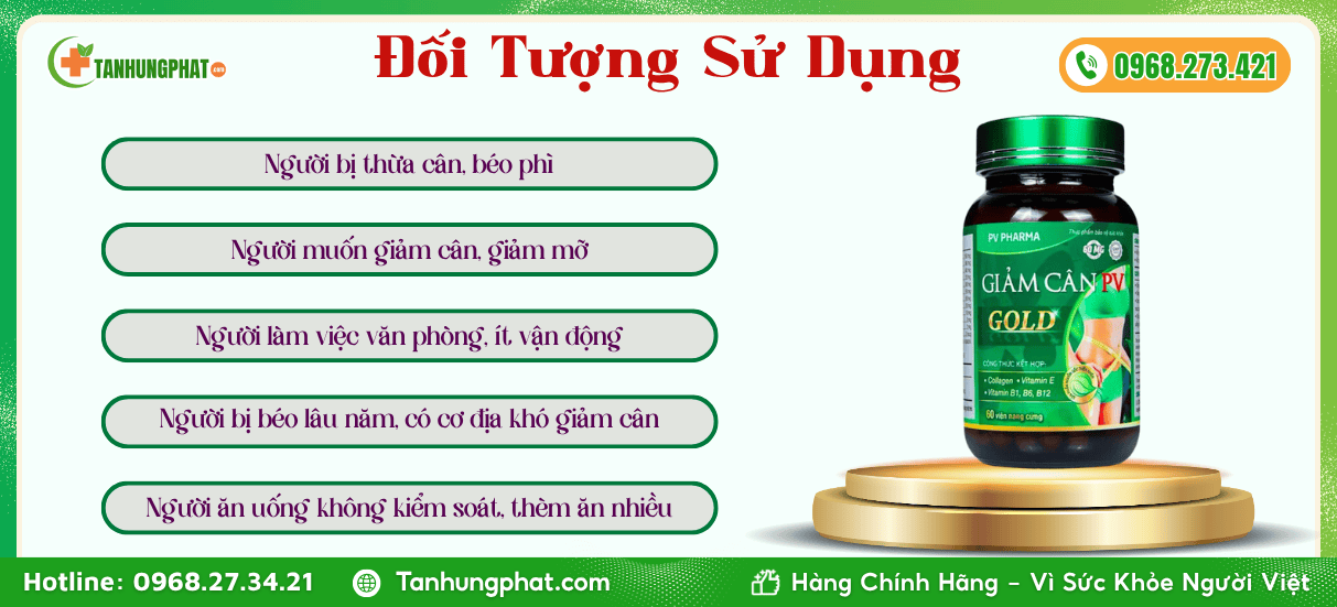 Đối tượng sử dụng giảm cân PV