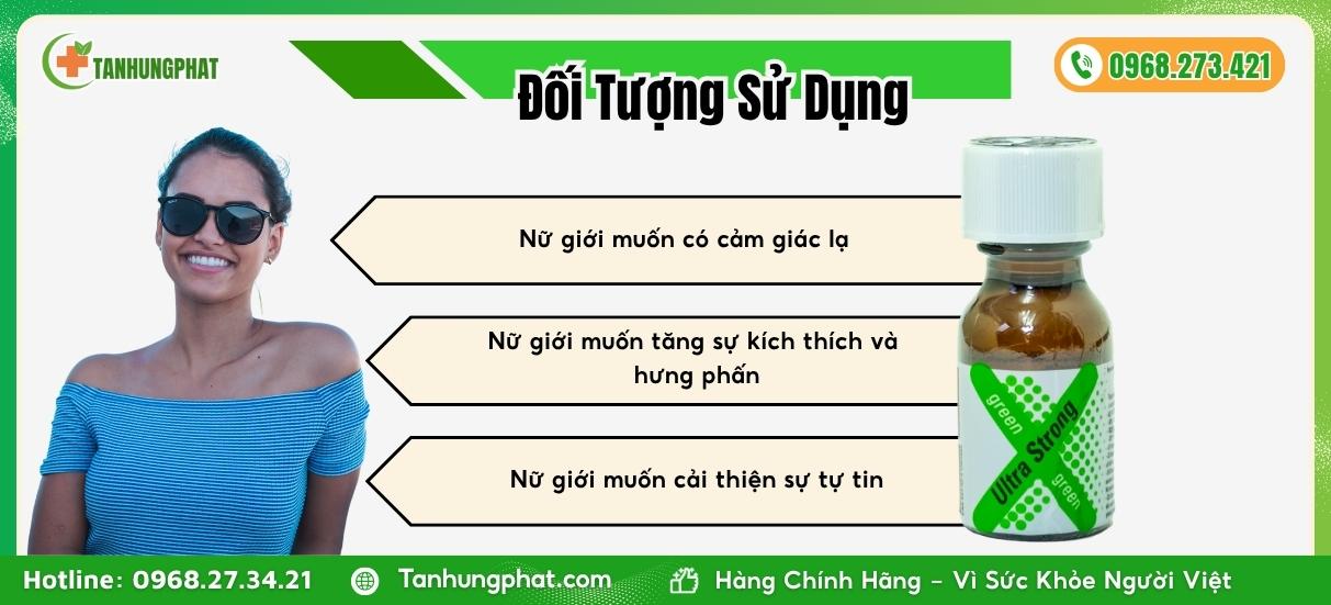Đối tượng sử dụng Nước Hoa Kích Dục Nữ Green Strong (MS51)