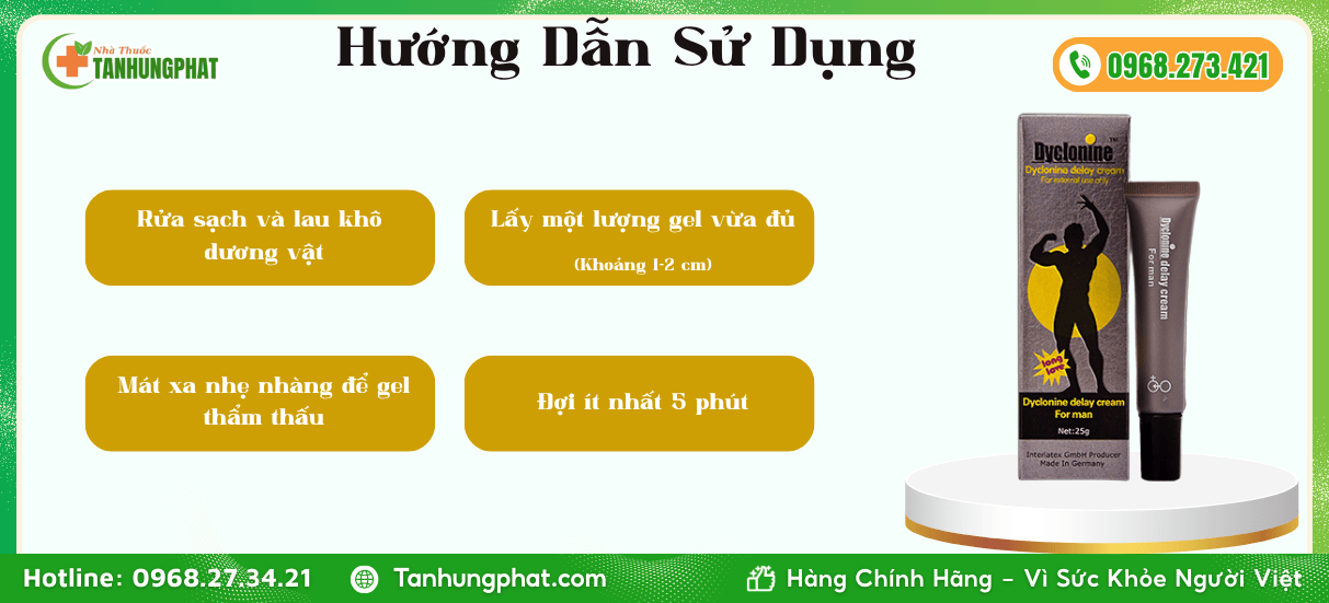 Hướng dẫn sử dụng Gel Dyclonine
