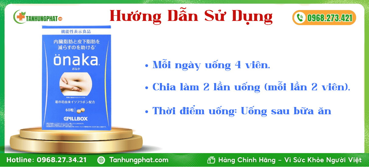 Hướng dẫn sử dụng Viên uống Onaka