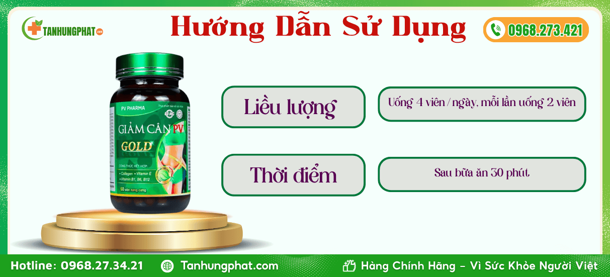 Hướng dẫn sử dụng giảm cân PV