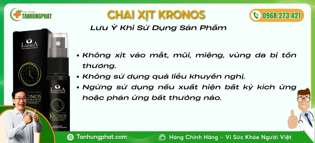 Các Lưu Ý Khi sử Dụng Xịt Kronos