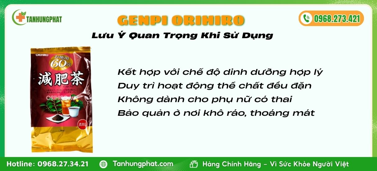 Lưu Ý Khi Dùng Trà Genpi Orihiro