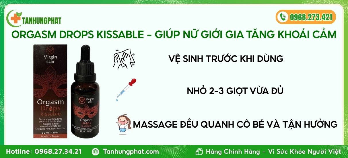 orgasm drops kissable cách dùng sp