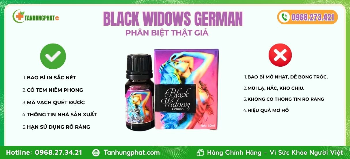 Nước uống kích thích Black Widows German