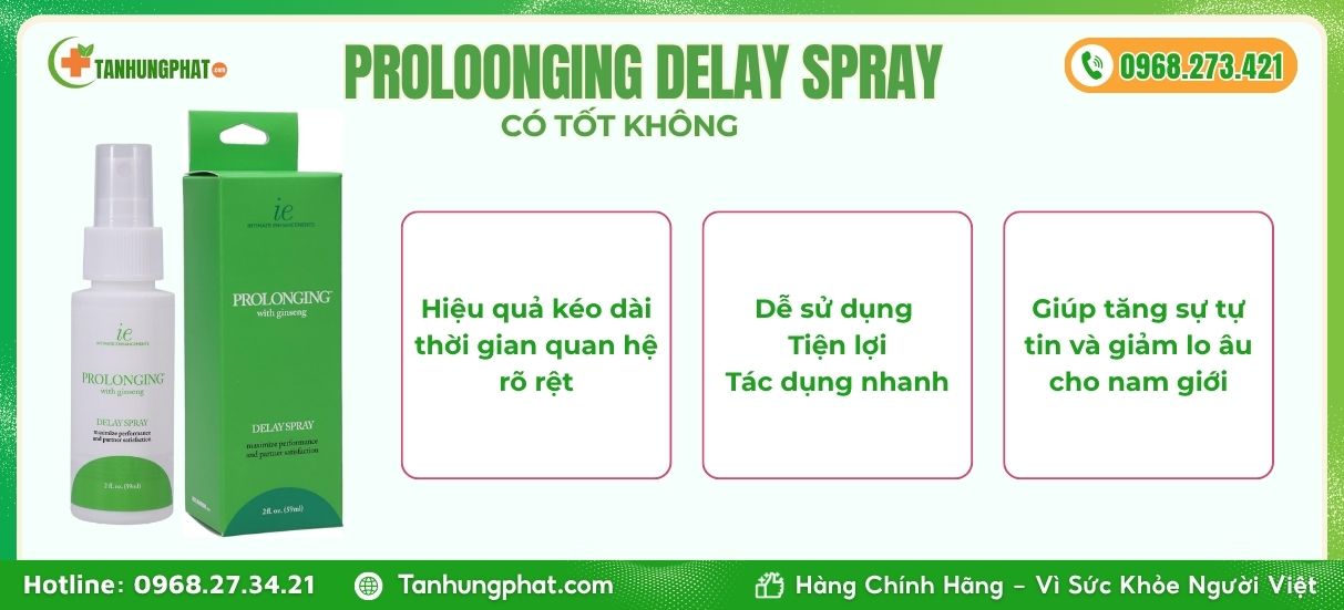 Xịt Proloonging Delay Spray có tốt không