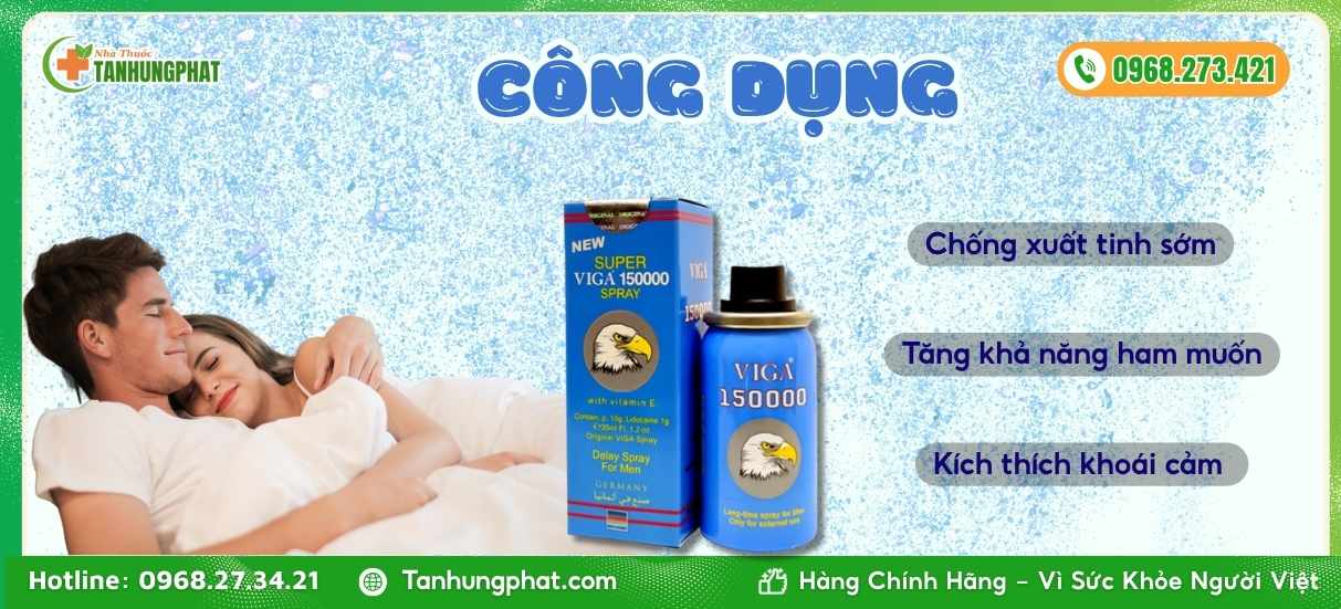 Công dụng của Super Viga 150000 Spray