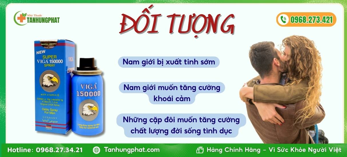 Đối tượng sử dụng sản phẩm Super Viga 150000 Spray