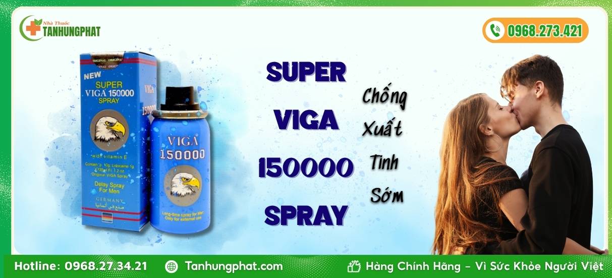 Chai xịt chống xuất tinh sớm Super Viga 150000 Spray