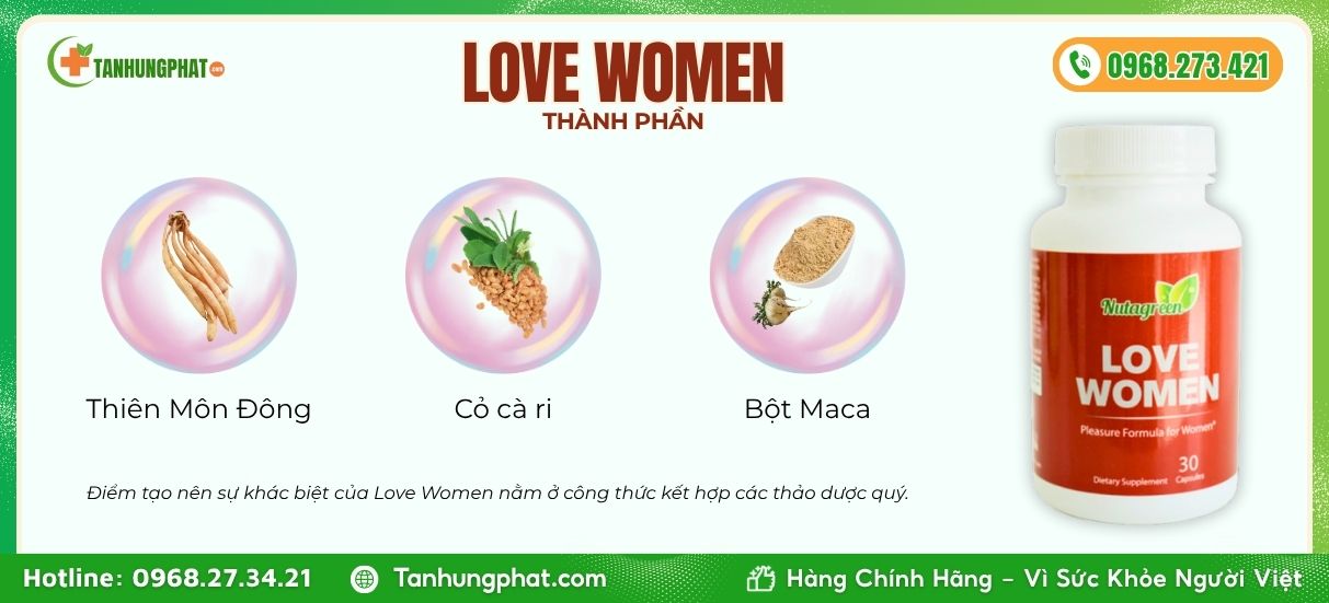 Thành phần viên uống Love Women