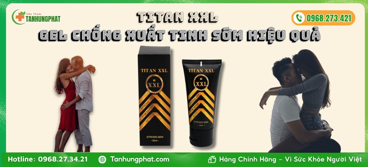sản phẩm gel chống xuất tinh sớm Titan XXL