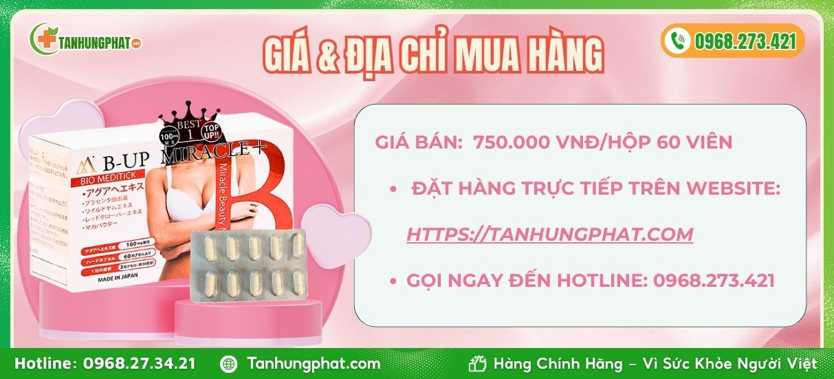 giá và địa chỉ mua B-Up Miracle 