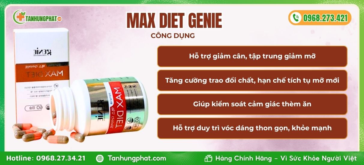 Công dụng Max Diet Genie