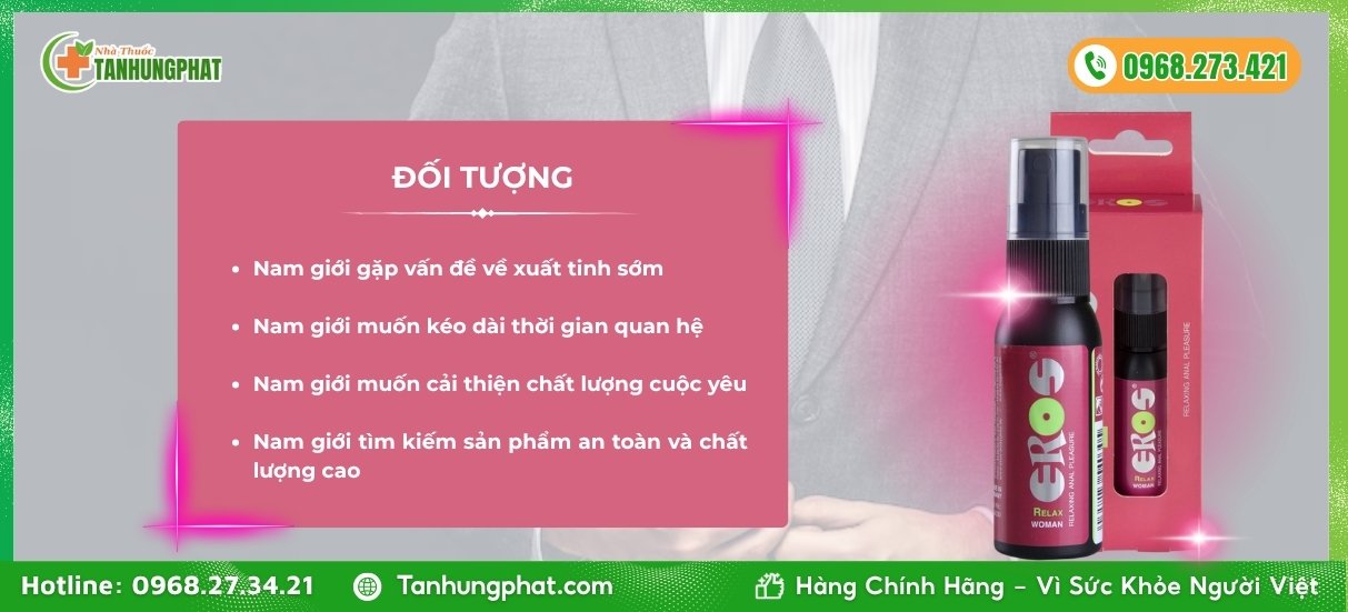 EROS RELAX WOMAN dùng cho đối tượng nào?