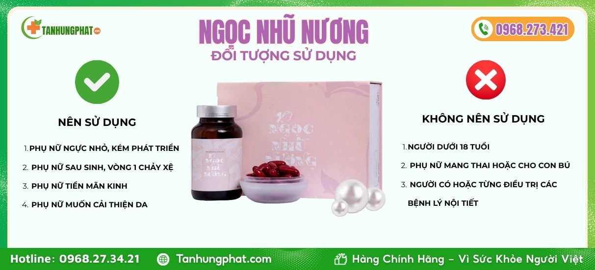 Đối tượng sử dụng viên uống Ngọc Nhũ Nương