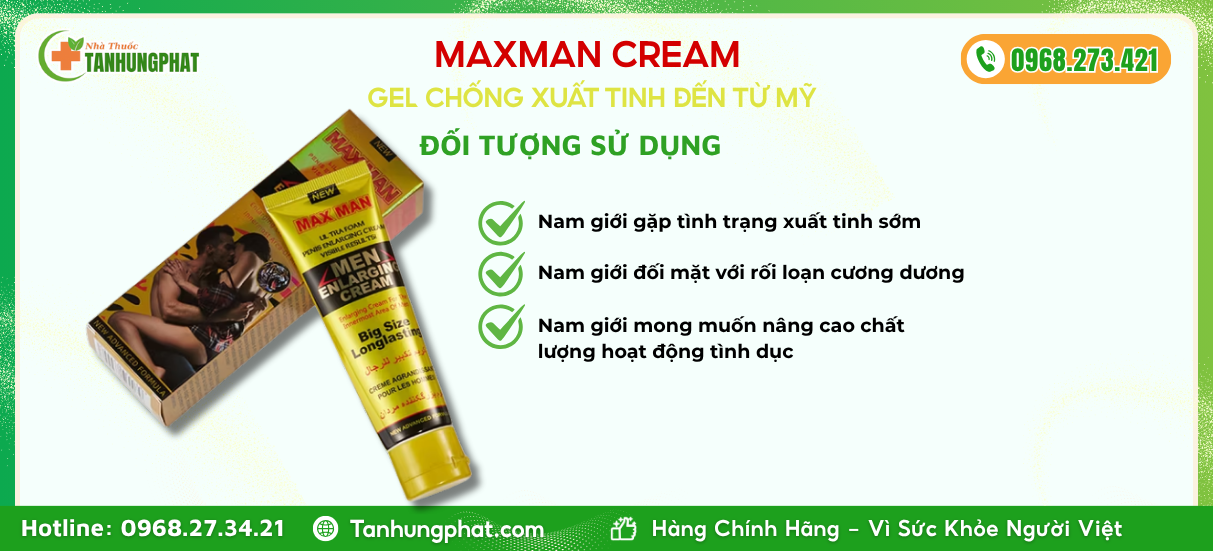 Đối tượng nào nên dùng Maxman Cream