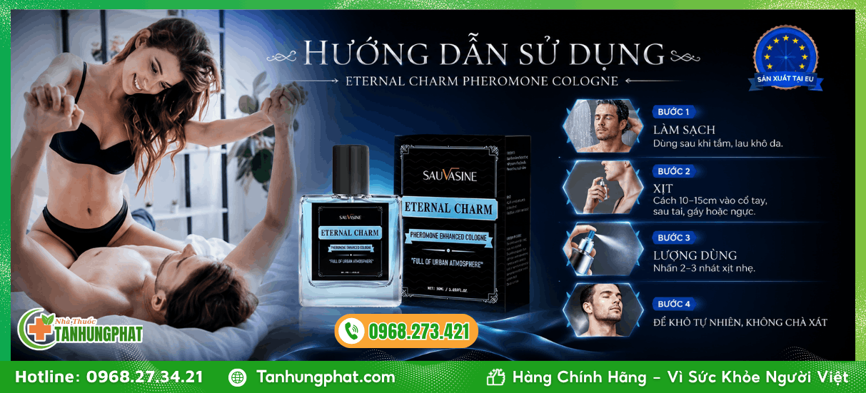 Hướng dẫn sử dụng Eternal Charm Pheromone Cologne