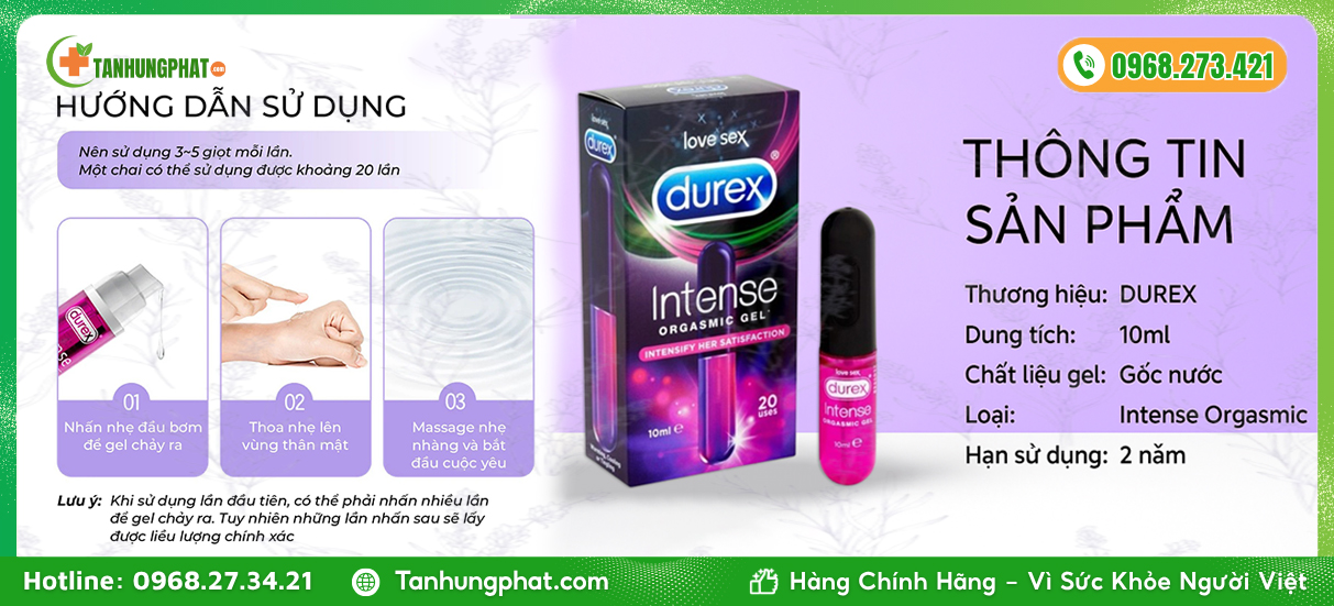 Cách dùng Durex Intense Orgasmic đúng cách