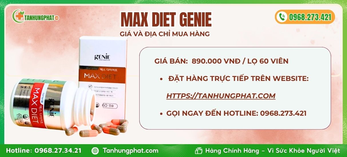 Giá và địa chỉ mua Max Diet Genie