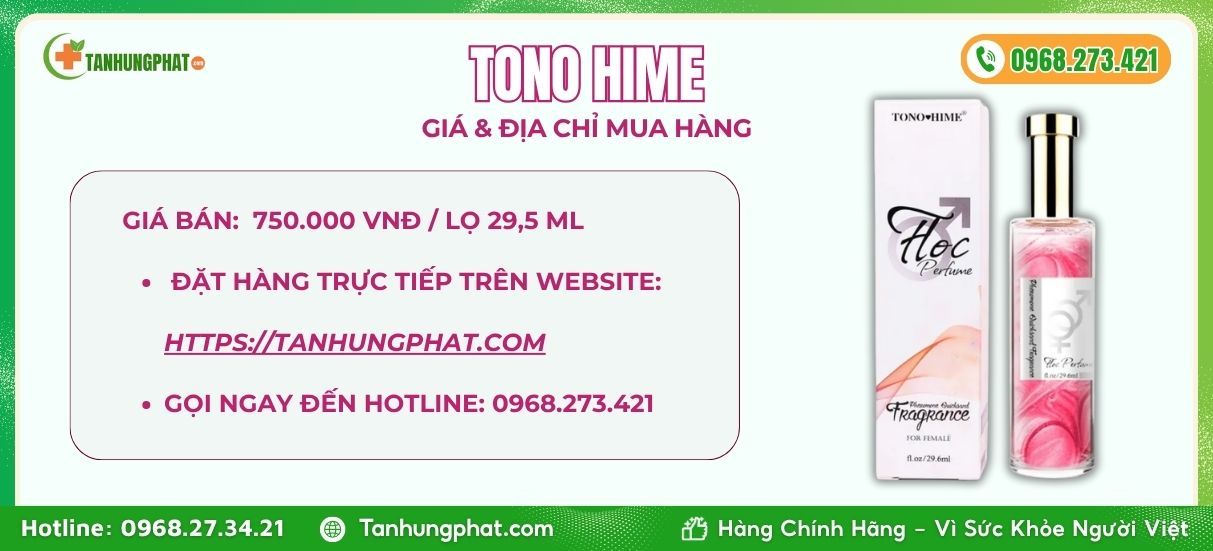giá và địa chỉ mua nước hoa Tono Hime
