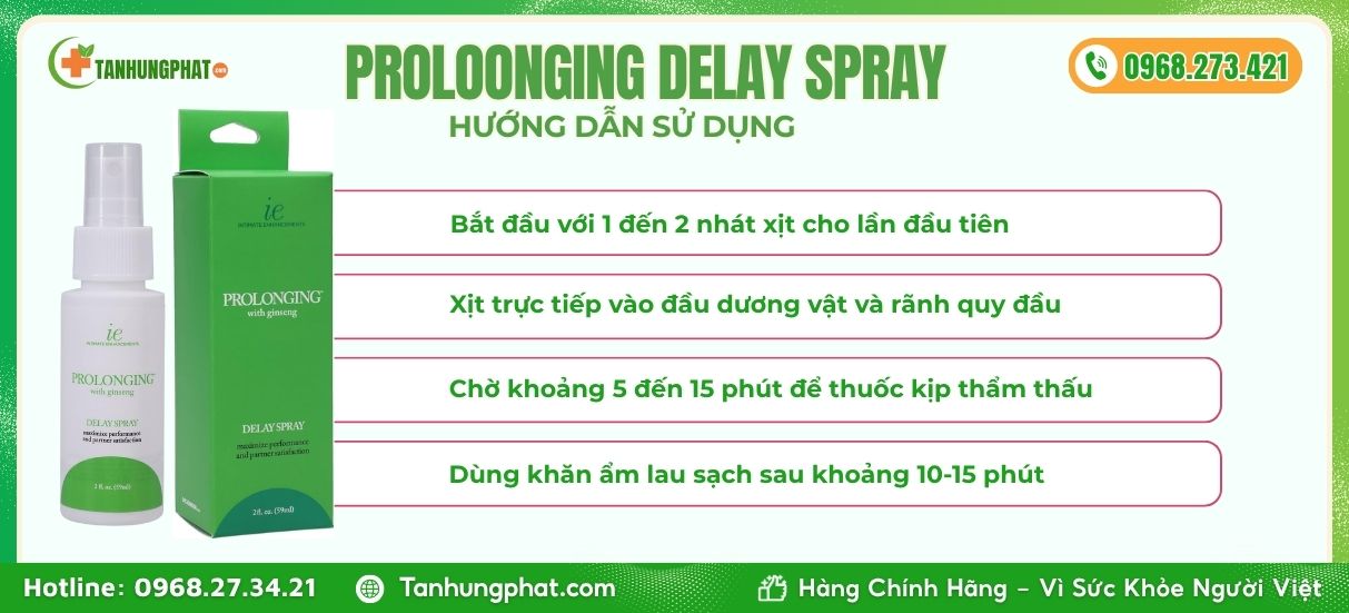 HDSD Xịt Proloonging Delay Spray